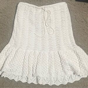 Zara Pointelle Knit Skirt